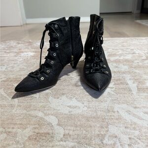 Jimmy Choo Black Lace-Up Women's Boots